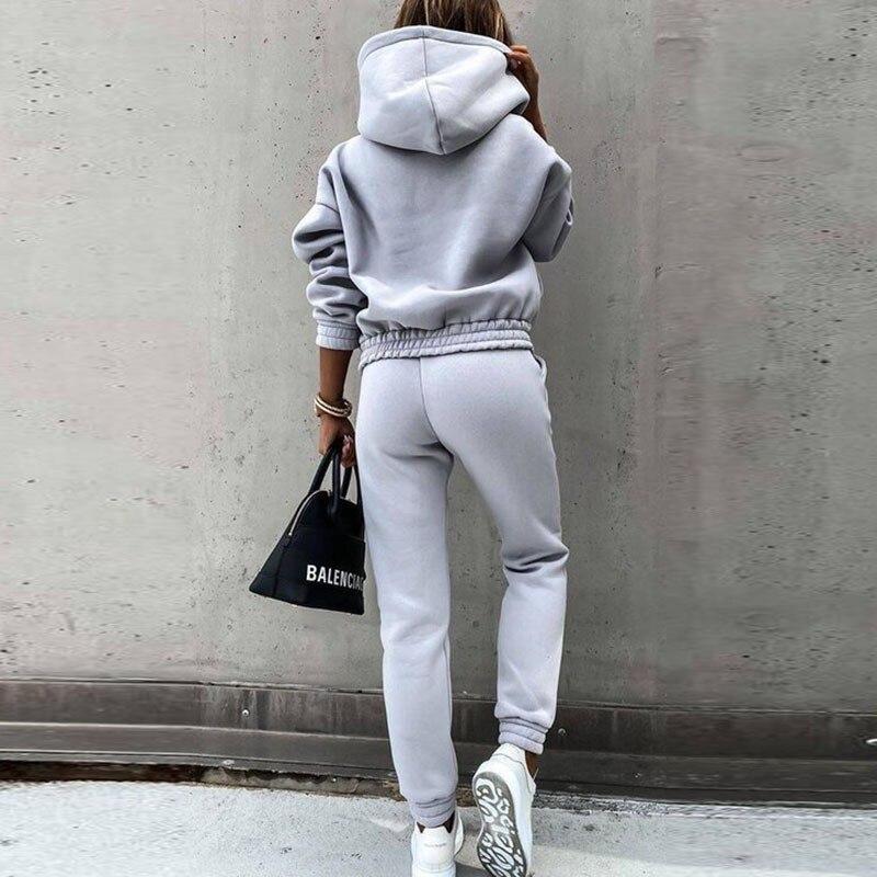 Womens 2 Piece Sets Sportswear Ladies New Pullover Tracksuit Women